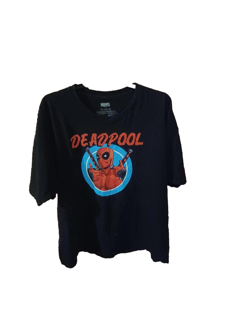 Marvel Deadpool Black T-Shirt Size 3XL